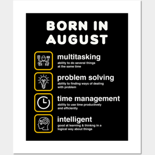 Born in August Posters and Art